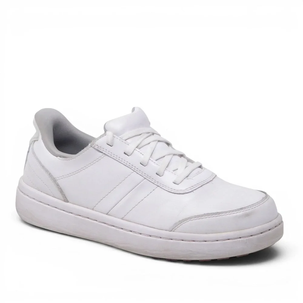 Orthofeet Women Wander Hands Free White Leather Orthopedic Sneakers 9 81104